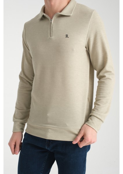 Erkek Yarım Fermuarlı Uzun Kol Sweatshirt 7702 modelleri