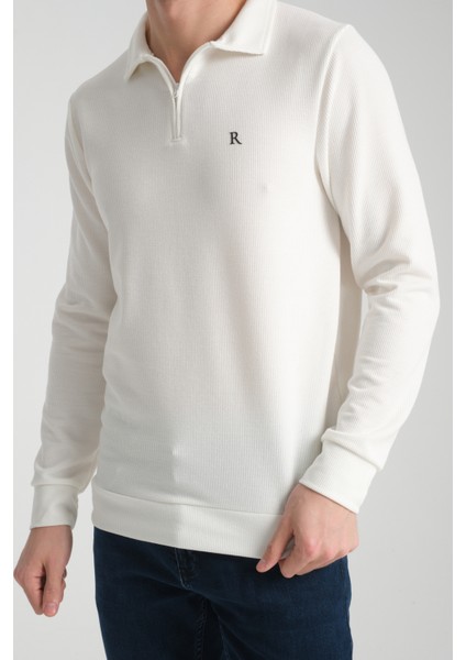 Erkek Yarım Fermuarlı Uzun Kol Sweatshirt 7702 modelleri