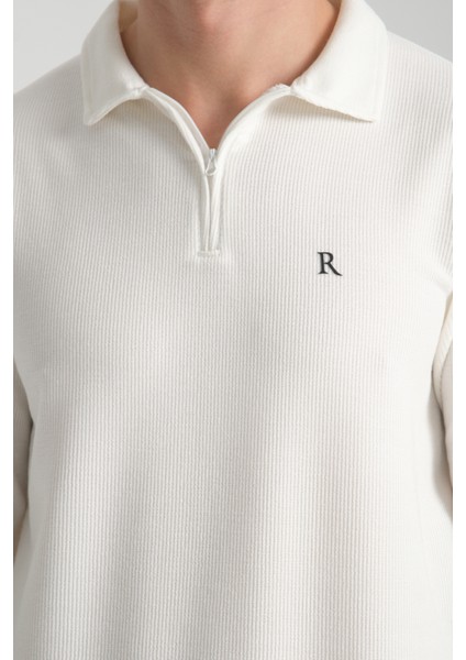 Erkek Yarım Fermuarlı Uzun Kol Sweatshirt 7702 fırsatları