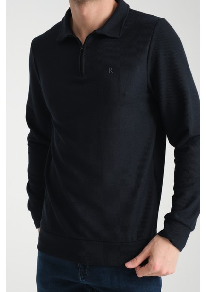 Erkek Yarım Fermuarlı Uzun Kol Sweatshirt 7702 modelleri