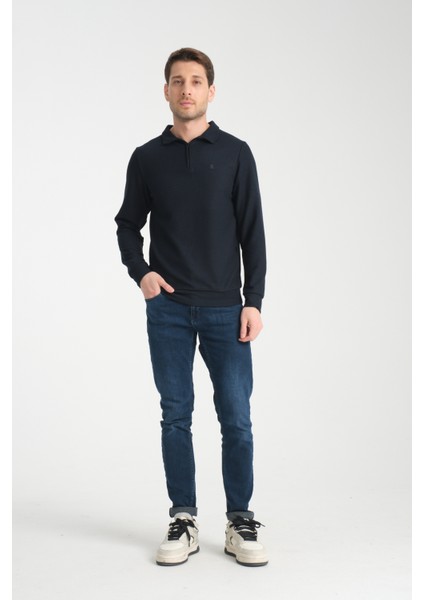 Erkek Yarım Fermuarlı Uzun Kol Sweatshirt 7702 fırsatları