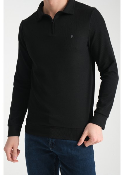 Erkek Yarım Fermuarlı Uzun Kol Sweatshirt 7702 modelleri