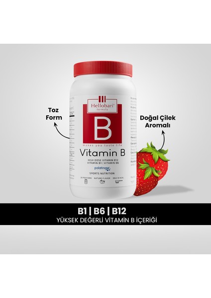 Formula Vitamin B | Yüksek Doz Vitamin B12 28 Porsiyon