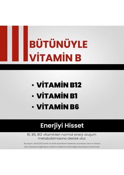 Formula Vitamin B | Yüksek Doz Vitamin B12 28 Porsiyon
