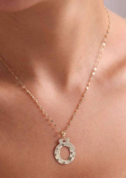 14 Ayar Altın Ö Harf Füzyon Kolye