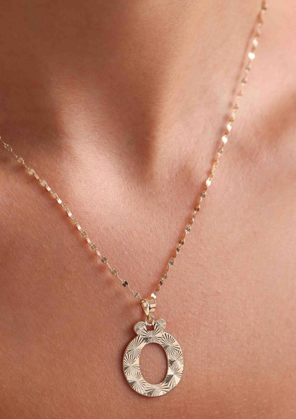 14 Ayar Altın Ö Harf Füzyon Kolye fiyatları