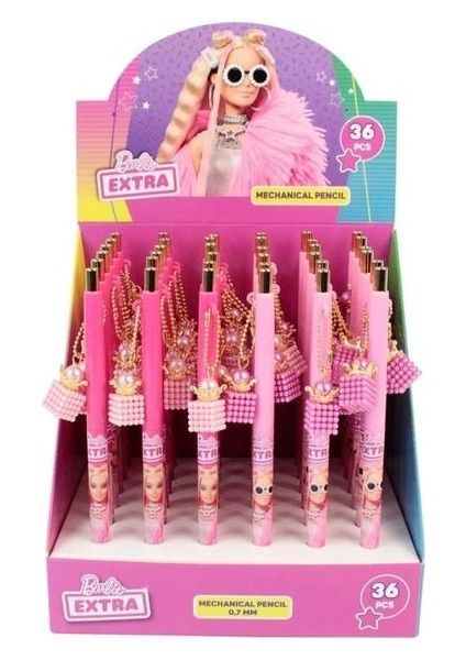 Barbie Cam Toplu Lisanslı Extra Versatil Mekanik Uçlu Kalem 0.7 Uç - Pudra