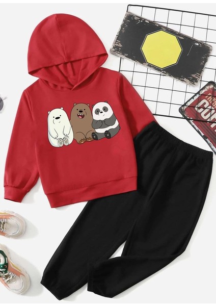 Uygun Tarz Çocuk Kafadar Ayılar Eşofman Takımı