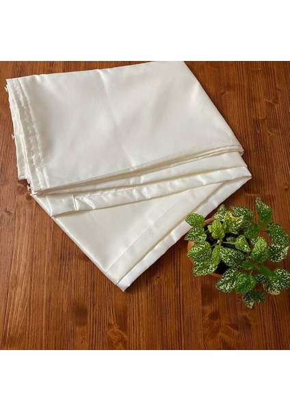 Saten Güneşlik Beyaz-Krem Luxury Kumaş- 1. Sınıf Dikiş - Kopmayan Düğme