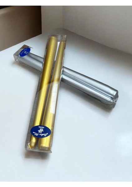 Dekoratif Gümüşve Altın Renk Büyük Boy Mum fiyatları