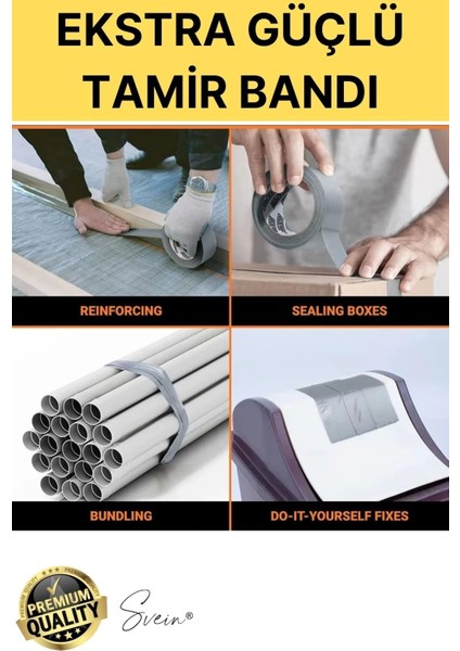 3 Adet 10 mt Sarı Tamir Takviye Kapatıcı Güçlü Onarım Bandı Su Geçirmez Sızdırmaz Dayanım Çatlak modelleri