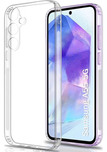 Samsung Galaxy A55 Şeffaf Silikon Kılıf / Kamera Yeri Koruma