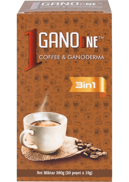 16 Kutu 3in1, Ganoderma Reishi Mantarı Özütlü Kahve Karışımı - (320 Poşet x 21 gr)