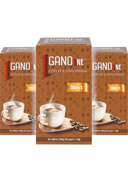 16 Kutu 3in1, Ganoderma Reishi Mantarı Özütlü Kahve Karışımı - (320 Poşet x 21 gr)