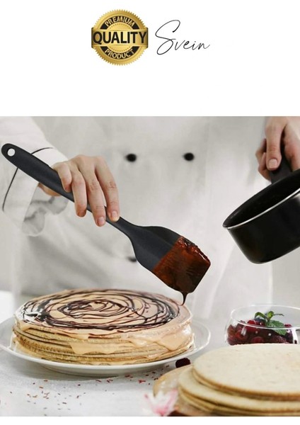 6 Parça Silikon Spatula Fırça Kaşık Bıçak Yemek Hazırlık Pasta Mutfak Seti Yanmaz Yapışmaz Siyah fırsatları