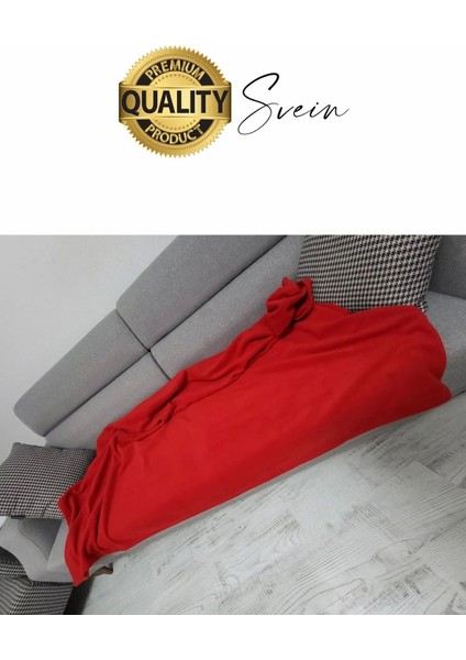 180X210 cm 2 Kişilik Sıcacık Kışlık Polar Yumuşak Rahat Konforlu Kırmızı Renk Hafif Tv Battaniyesi fırsatları