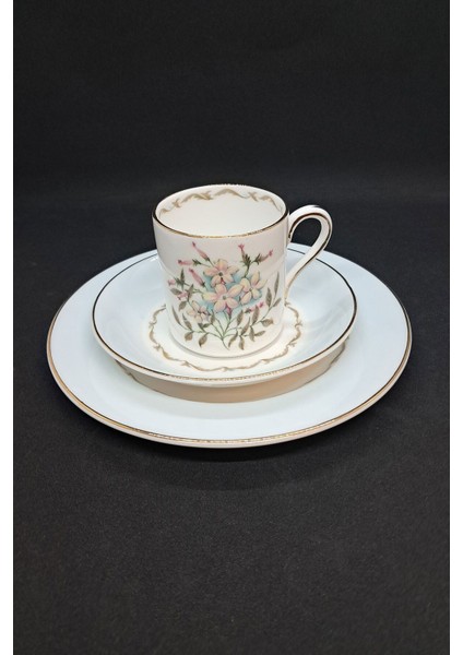 Carolıne Fine Bone China Vintage Duble Kahve 3 Parça