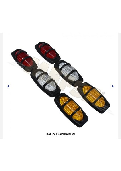 Reflektörlü Kafesli Kapı Bademi 2 Adet (Siyah)