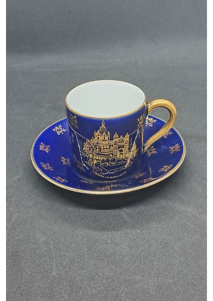 Braconnier Marseille Benzersiz Fransız Vintage Türk Kahve Boyu Fincan