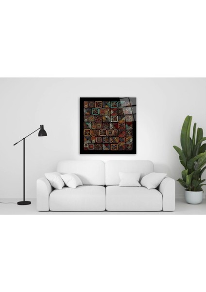 - Renkli Desenler Cam Tablo