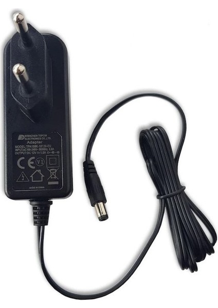 12V 2A Modem ve Arduino Uyumlu Plastik Kasa Priz Tipi Adaptör TPA158K-18120-EU