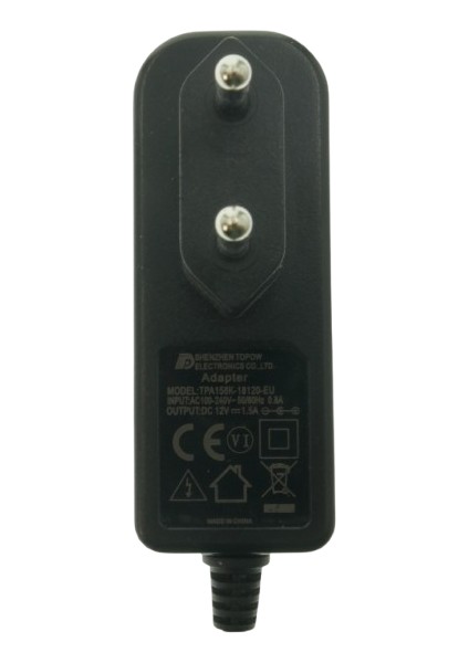 12V 2A Modem ve Arduino Uyumlu Plastik Kasa Priz Tipi Adaptör TPA158K-18120-EU