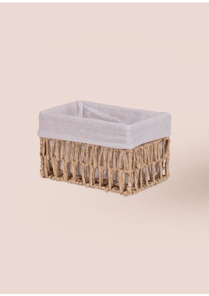 Cesta Hasır Organizer Sepet Naturel 22 x 14 x 13 cm SPT0084
