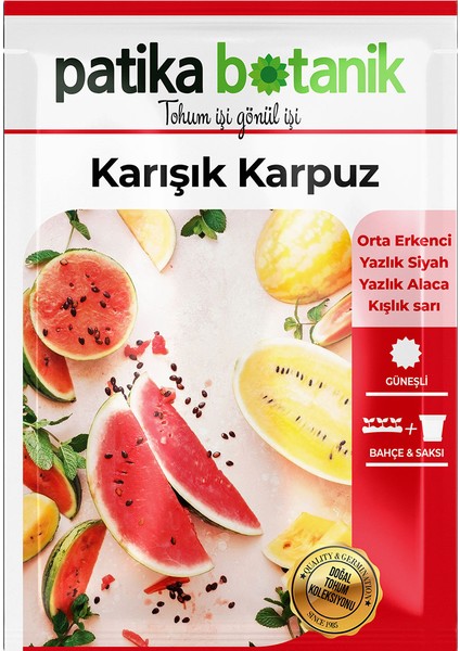 50 Adet Karışık Karpuz Tohumu (Siyah, Alaca, Kışlık Sarı)