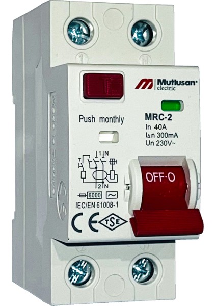 MRC06-230040 2p 6ka Ac 40A 300MA Kaçak Akım Koruma Rölesi