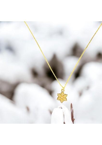 Kar Tanesi Kolye Gold