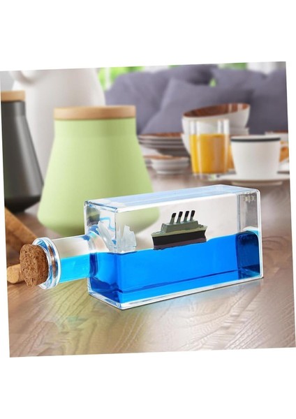 Mavi Su Akvaryum Şişe Şeklinde Batmayan Titanik Gemi fiyatları