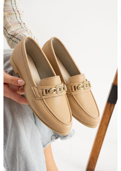 Kadın Babet Suni Deri Rahat Taban Düz Topuklu Türkiye Üretimi