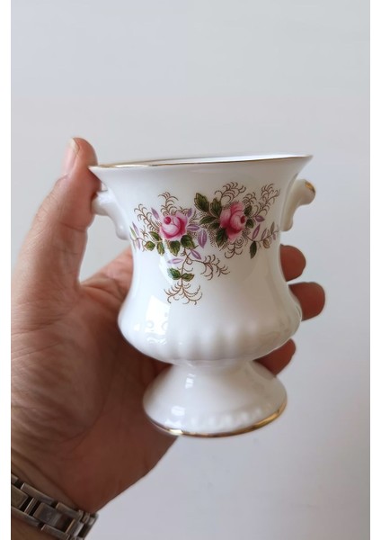 Nurantik Lavender Rose Antika Vazo 9 cm
