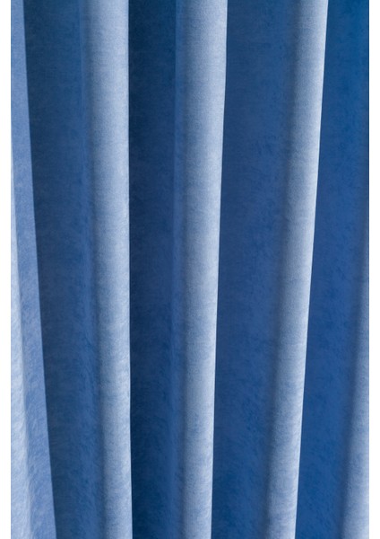 Kullanıma Hazır Bebe Mavisi Rengi Pilesiz Ekstraforlu Düz Dikim Fon Perde Tek Kanat 9246 modelleri