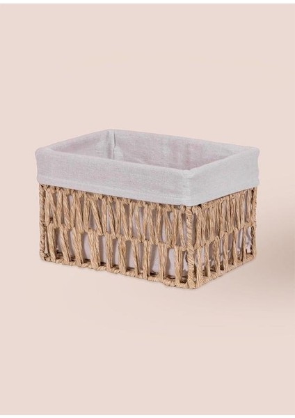 Cesta Hasır Organizer Sepet Naturel 26 x 18 x 16 cm SPT0083