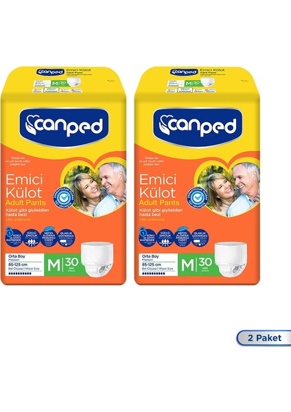 Emici Külot Orta Boy Medium 30LU* 2 Paket 60 Adet