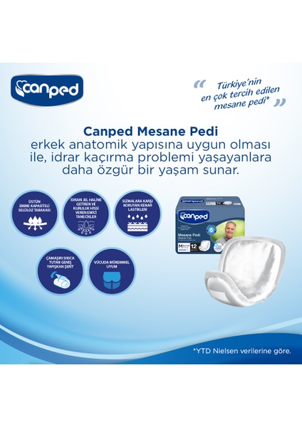 Mesane Pedi Erkek 12'li