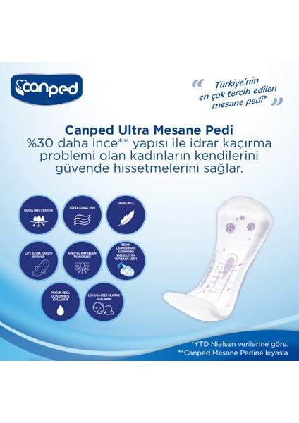 Ultra Mesane Pedi Yoğun - L - 60 Adet