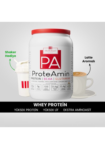 Formula Proteamin | Whey Protein - Bcaa - Glutamin | Latte Aromalı | 28 Porsiyon