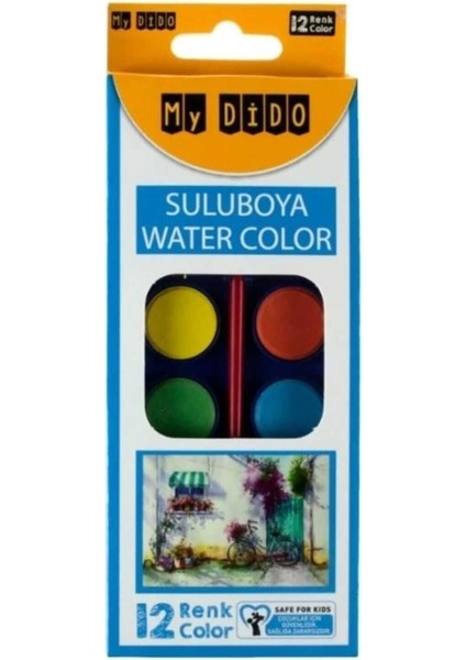 1 Adet My Dido Sulu Boya 12 Renk, 12 Li Sulu Boya,pritt 12 Color Watercolour