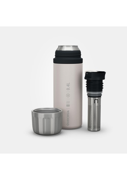 Quechua Paslanmaz Çelik Termos - 0,4 L - Pratik Kapak - 900