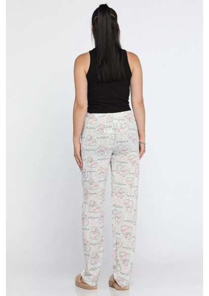 Kadın Beli Lastikli Desenli Pijama Altı modelleri