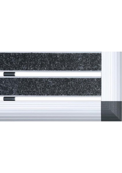 - Elegant Mat Halı Fitilli Alüminyum Paspas - 41x60cm - Siyah