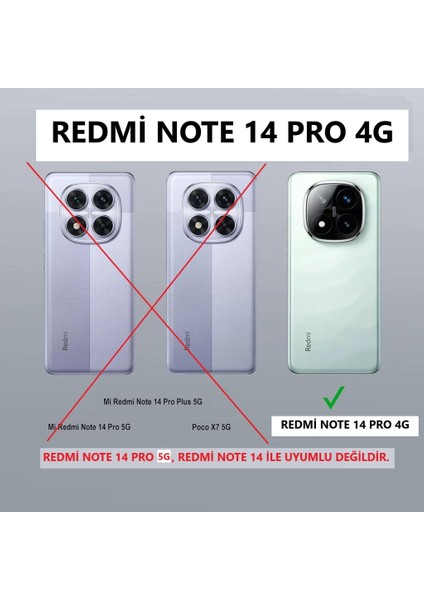 Xiaomi Redmi Note 14 Pro 4g Kılıf Şeffaf Silikon Hibrit Case Kapak fiyatları
