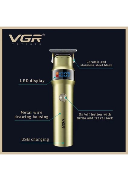 V-991 Dijital Göstergeli Tıraş Makinesi Saç Sakal Kesimi fırsatları