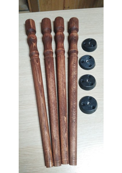 50 cm Motifli Meşe Konik Ayak.