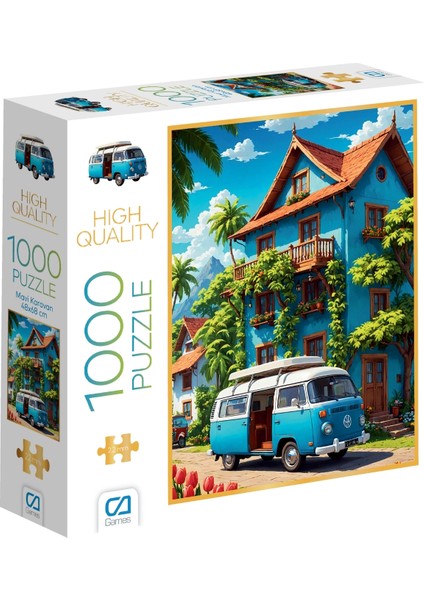 Mavi Karavan 1000 Parça 2,2mm Kalınlık 48X68CM Profesyonel Hobi Puzzle Yapboz Serisi