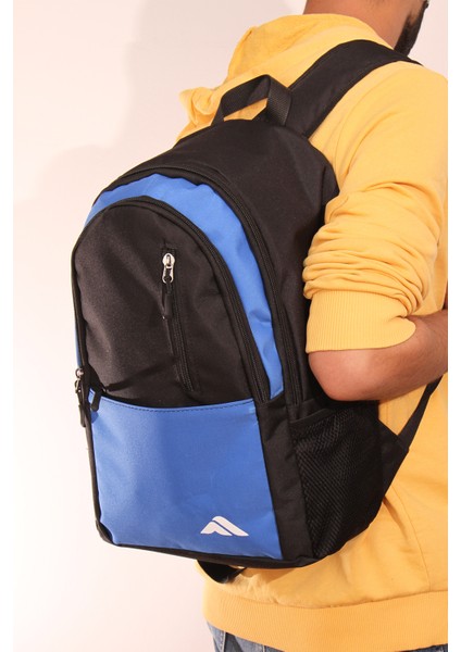 nil-06 Unisex Çok Gözlü Geniş Hacimli Terletmeyen Ortopedik Sırt Destekli Lise Ortaokul İlkokul Okul Çantası