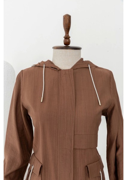 Cep Detaylı Pantolonlu Takım - Kahve fırsatları