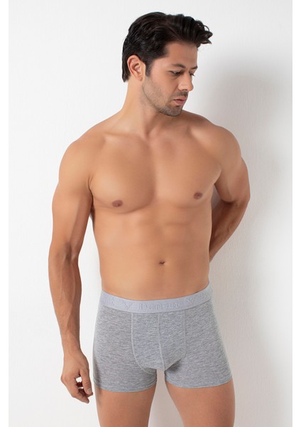 Gri Renk Erkek Boxer - 6'lı Set Paket Özel Kutusunda